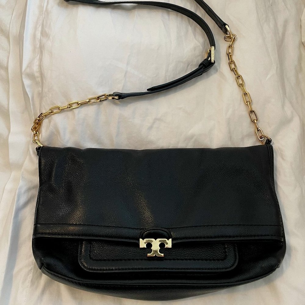 Black Leather Tory Burch Cross-body